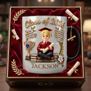Personalized Graduation Mug 2D Printed 3D Effect Class of 2026 Accent Coffee Cup Custom Name Unique Design for Graduates Keepsake Celebration Gift Idea Special Present for Her Him Senior Graduation Mug