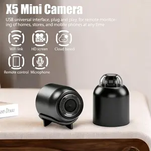 1080P HD Mini Camera, Wireless Night Vision, Home Security Camera X5, Remote Monitoring, Child & Pet Safety Device