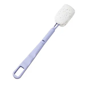 Wood Pulp Sponge Bottle Brush, two-tone set with porous sponge head, long non-slip handle for 360° cleaning of mugs and common household drinking containers