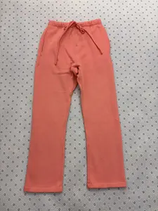 Uncuffed Men's Sweatpants Pink Color Joggers Relaxed Oversized Fit Design Unisex Athletic Casua Lounge Pants with Pockets, Soft Fleece Home Pants with Drawstring