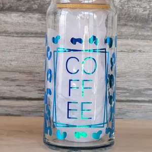 Coffee Cheetah Glass tumbler