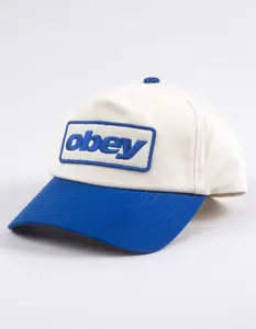 OBEY  Mens Ranch 5 Panel Snapback Hat, Blue Combo