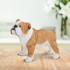 5.75"H English Bulldog Standing Figurine Statue Home Decoration