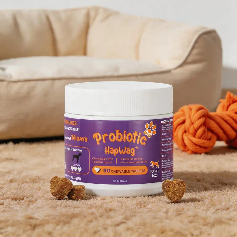 Dog Prebiotic-Probiotic Chewable Digestive Remedy (Gut-Calming Duo) - 90 Chicken Flavor Soft Chews (90 Pieces), Daily Gastrointestinal Health Support, Reduces Bloating, Diarrhea, Itch, Allergies (Pet Supplies, Dog Healthcare Vitamins & Supplements)