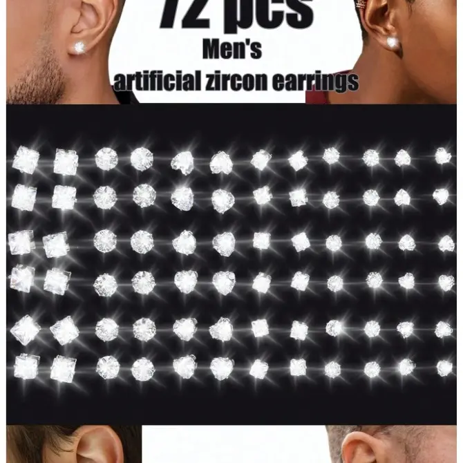 72 Round, Square, and Heart-shaped Pieces