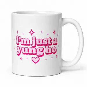 Funny Yung Ho Pink Coffee Mug for Women, Cute Bestie Mug Gift for Her, Aesthetic Ceramic Tea Cup for Girlfriend, Funny Friendship Mug, Trendy TikTok Girl Coffee Cup, Cute Pink Mug for Female Friends, Birthday Gift for Women