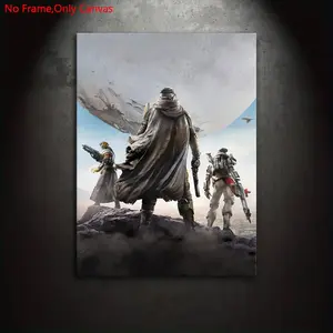 1 piece/set of frameless canvas painting print poster, classic science fiction art, destiny traveler, perfect gift for video game lovers, ideal gift for bedroom, living room, kitchen, dormitory corridor, mural, wall decoration, room decoration