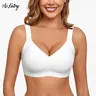 As Fairy Women's Plus Size (Up to 3XL) Wireless Jelly Bralette - Ruched, Unlined, Breathable, Seamless, Full Coverage, Push Up, Tshirt-Ready Everyday Underwear for Women with Curvy Bodies