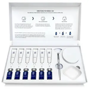 Ellen Lange Retexturizing Peel Skincare Foaming Gentle Glycolic Facial Treatment Kit with Brush