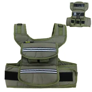 Adjustable Weighted Vest for Home Gym, 25/35/45 Lbs Weight Vest for Men with Pocket/Reflective Strips/Iron Weights