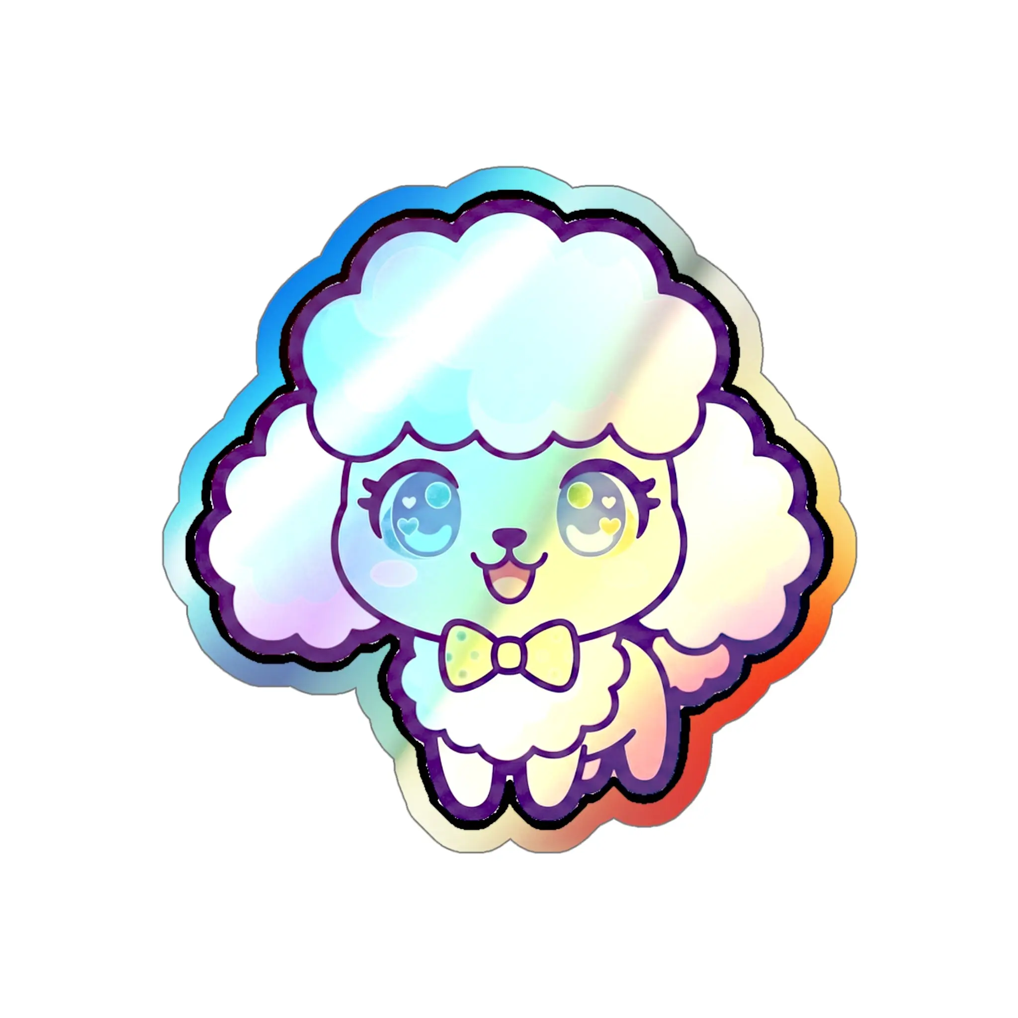 Chibi Poodle Holo Sticker | Tritan