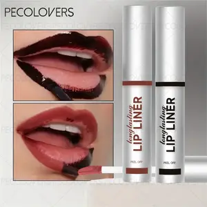 1PC Tear Lip Liner Lip Gloss, Matte Finish, Quick Film Formation, Dyeing, High Pigment, Easy Makeup Removal, A Must-have Makeup Tool for Daily Use, Lip Lacquer Lipliner