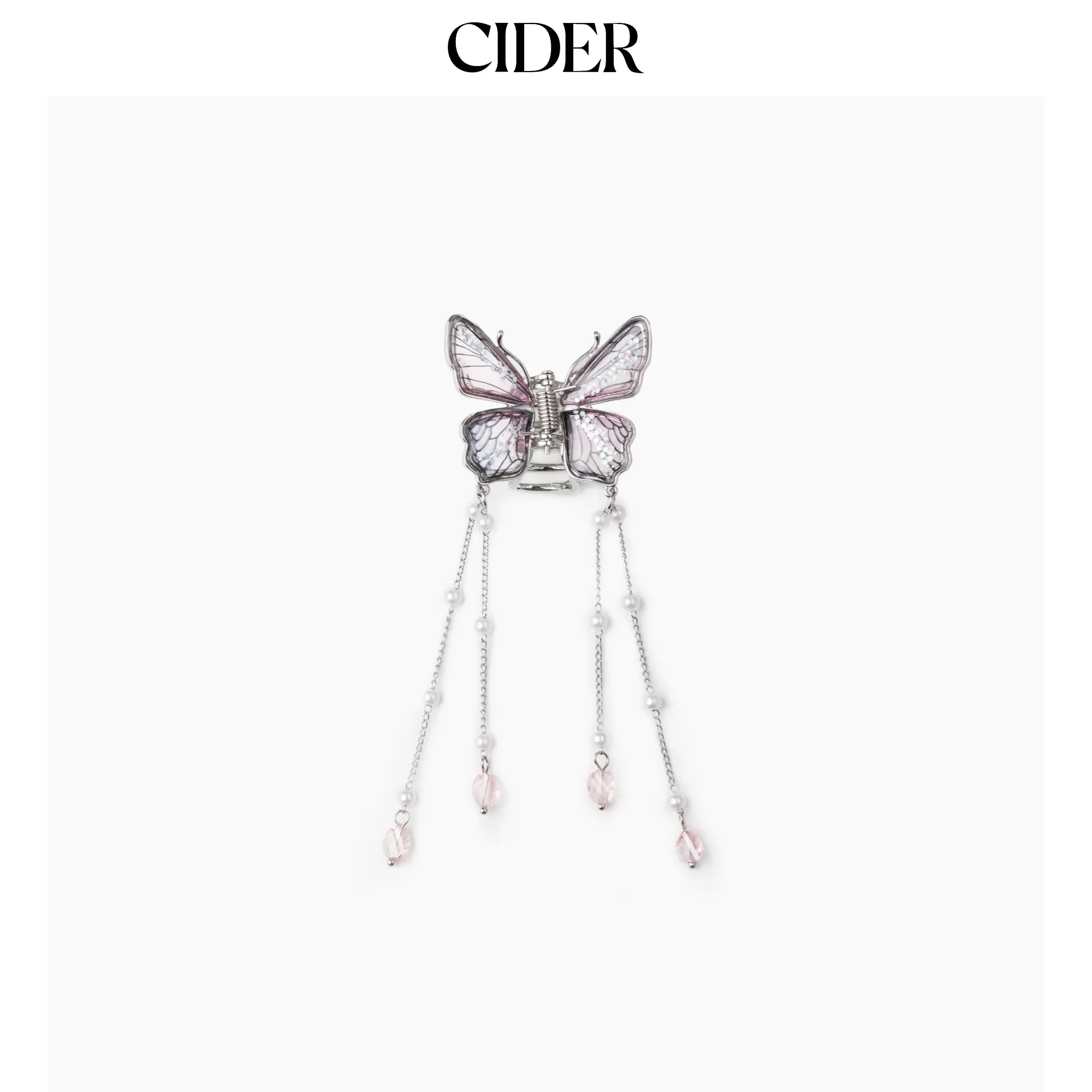 Cider [4 colors, size One Size-One Size] BUTTERFLY TASSEL HAIR CLAW