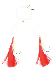 BLUEWING Fishing Rigs Special Series HI-LO Rig Bucktail Mylar Flash Teaser Rig Snapper Rig with Stainless Steel Hook