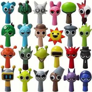 Sprunki 24pcs Action Figures Set - Unique Fun Birthday Gifts for kids, Whimsical Art Style Dolls for Car & Desktop Decor,Figurine in credi box holiday room sprunkies toy