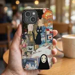 Studio Ghibli Collage Phone Case, Anime Design For iPhone Protection