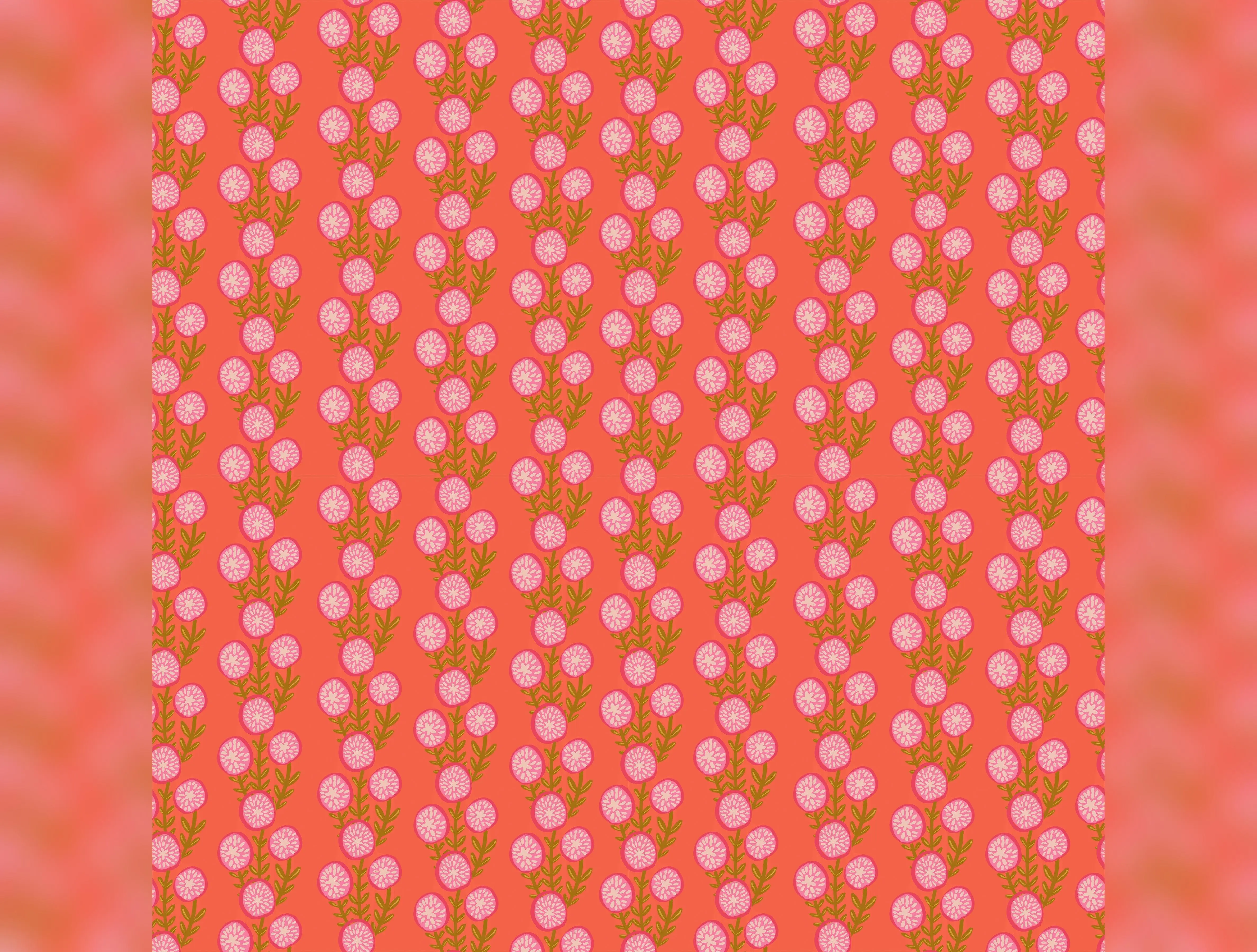 Floral Fiesta | La Flor - Coral by Mia Charro for FreeSpirit | PWMC107.XCORAL
