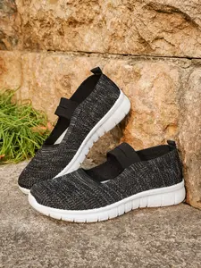 Women's Fashionable Plain Color Slip on Mesh Breathable Lightweight Sneakers, Casual Comfortable Sports Running Shoes, All-match Round Toe Shoes for Daily Wear