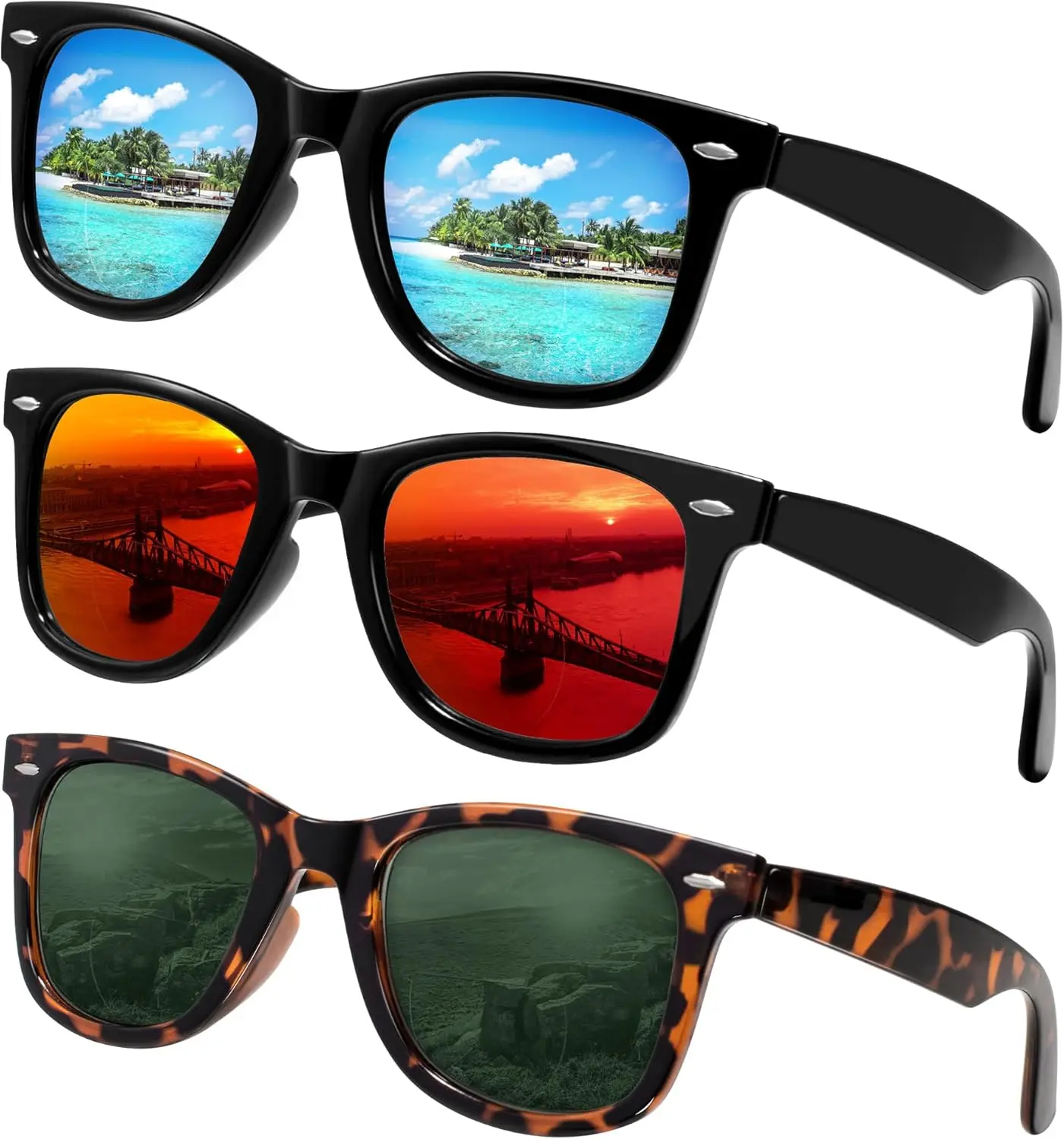 Retro Square Bifocal Sun Readers for Men and Women, Trending Glasses with Invisible Lenses, UV400 Protection, +2.25 Strength, Lightweight PC Frame for Outdoor Use, 145 mm Temple Length, 22 mm Nose Bridge, Fashionable Sunglasses, Cycling, Pc Plastic, Edc G