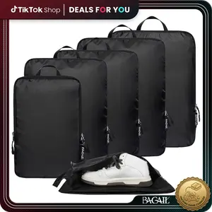【SummerVibes】BAGAIL 6 Set Ultralight Compression Packing Cubes Packing Organizer for Travel Accessories Luggage Suitcase Backpack