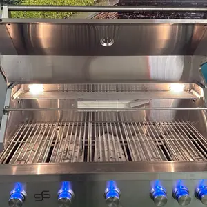 44 inch Stainless 304 Outdoor 6 Burner Barbeque Gas Grill Steel Heavy Duty