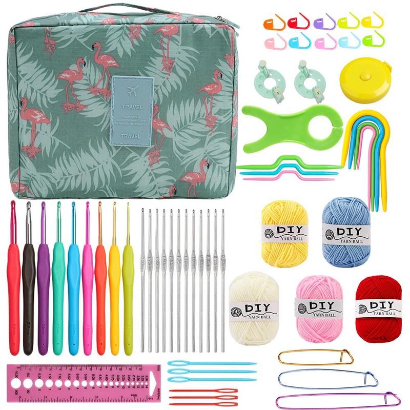 Crochet Kit for Beginner, Crochet Starter Kit with Accessories, Crochet Yarn Set, Crochet Hook Set, Crochet Supplies for Beginners