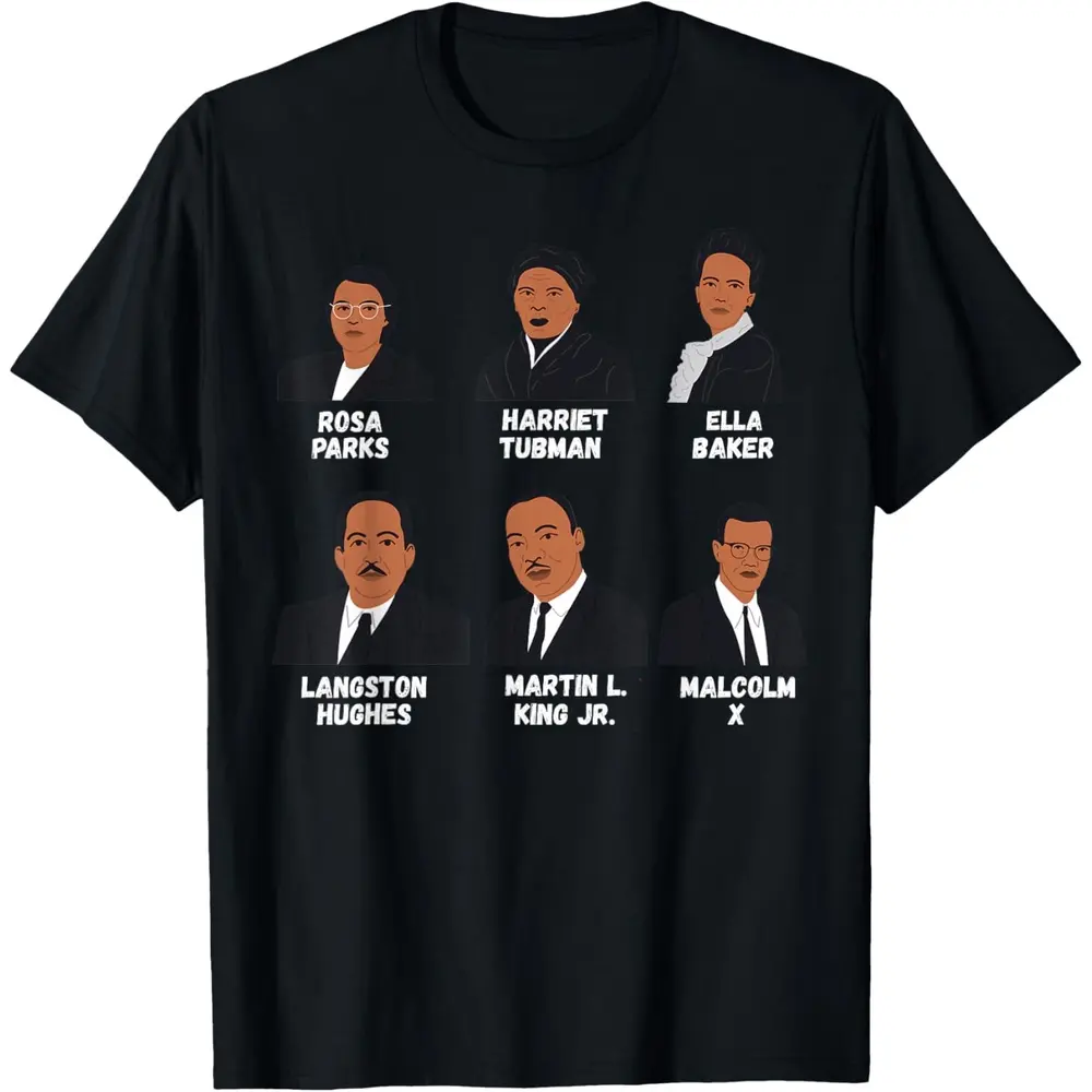 Men's 100% Pure Cotton Short-Sleeve Round Neck Tshirt - Unisegate 1" Black Leader Inspiration Top, Classic Skin-Friendly All-Season Fabric, Casual Fit for African Americans (2XL, 3XL)