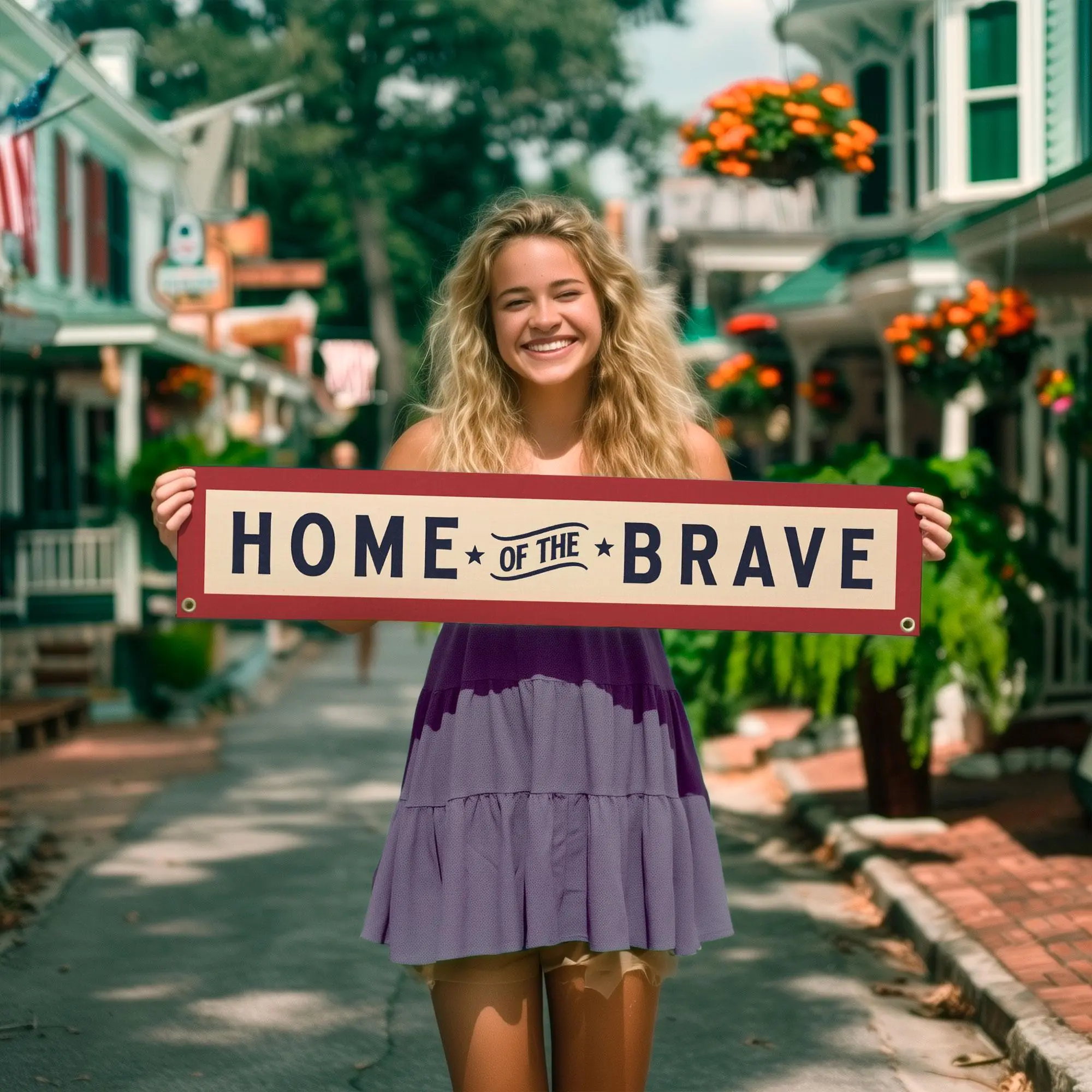 Home of the Brave Felt Banner