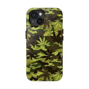 420 Camouflage Tough Case for iPhone, Green Camo Phone Case, Hunting Gift, Mens Phone Cases, Gift for Dad Husband Brother, Fathers Day