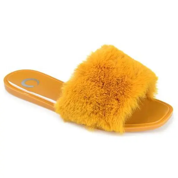 Journee Collection Women's Faux Fur Dusk Slide Journee Collection Women's Faux Fur Dusk Slide