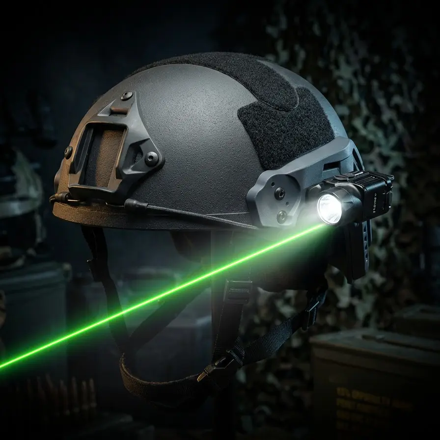 900lm Dual-Laser Outdoor Multi-Function Flashlight for Adults, Left-Right Laser Design, 250m Range, Ideal for Camping