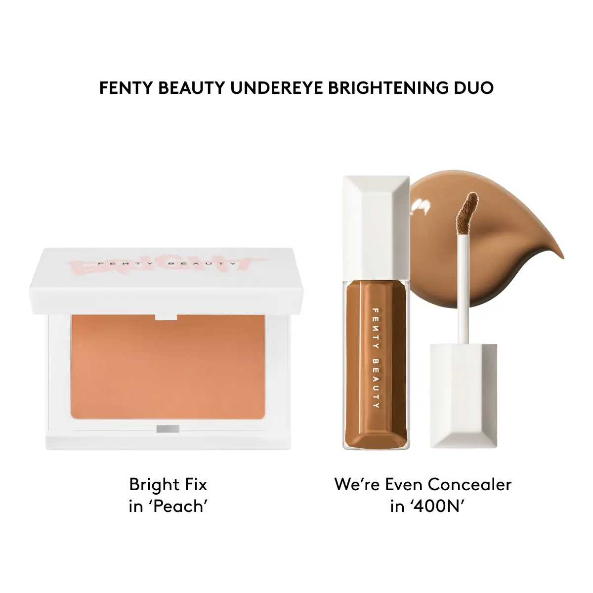 BRIGHT FIX PEACH + WE'RE EVEN CONCEALER 400N