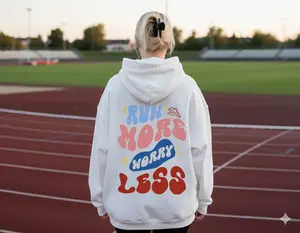 Run More Worry Less Sweatshirt, Marathon Hoodie, Runner Hoodie, Gym Pump Cover, Gift For Runner, Runner Sweatshirt, Run Hoodie, Running Gift Hoodie Unisex  Gift for Mom, Funny Hoodie, Gift for Her, Meme shirt, Unisex Hoodie, All Size