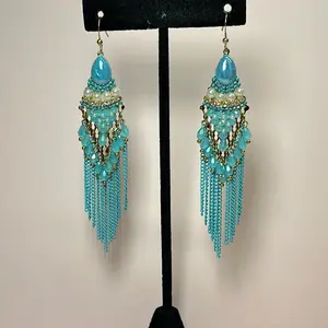 Turquoise Dangling Earrings - Fashion Accessory