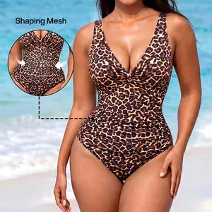 Lilylove Front Twist Ruched Tummy Control Hourglass Illusion Shaping Swimsuit - Plus Size Sculpting One Piece Bathing Suit 2026 New