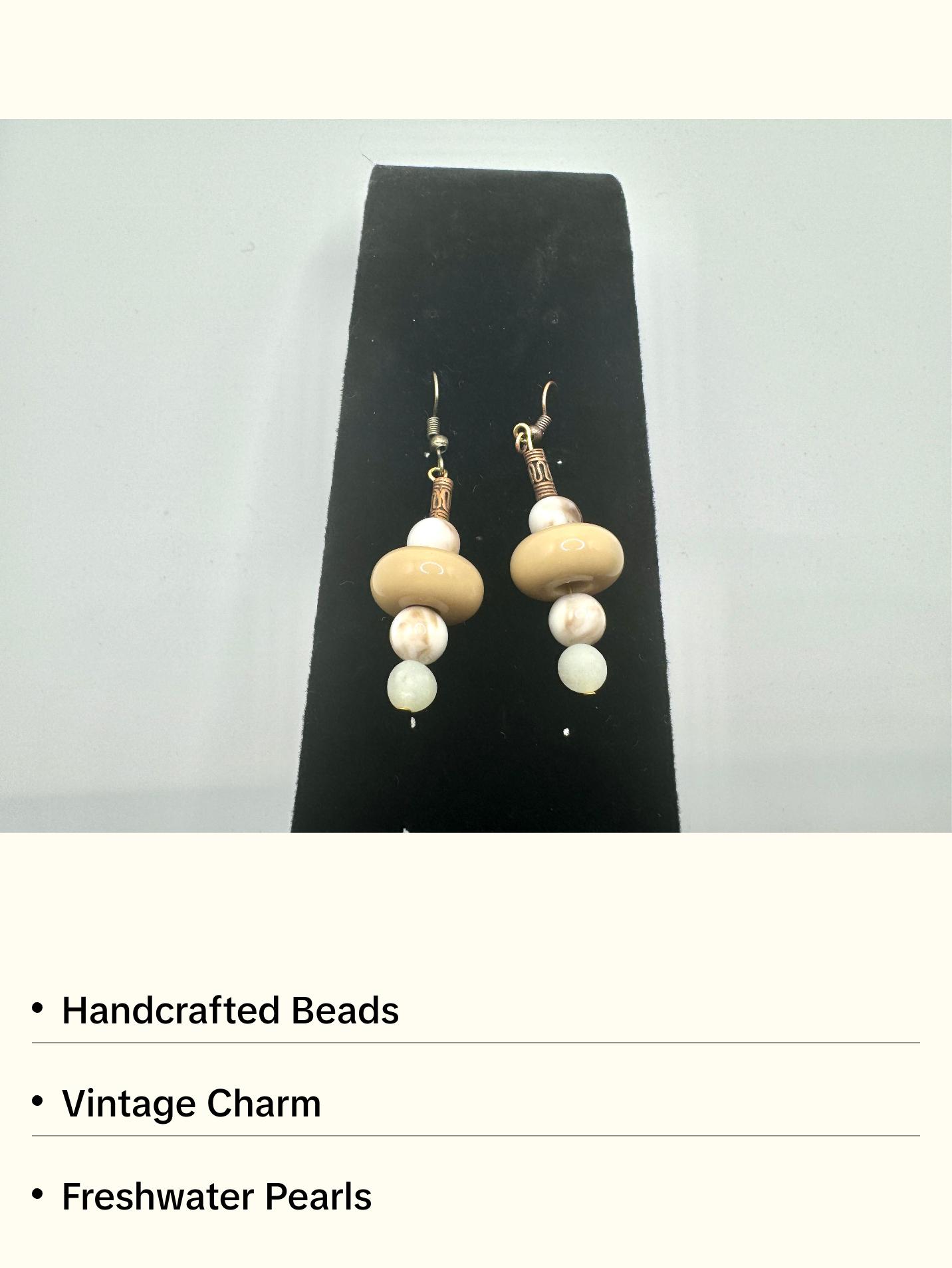 Elegant Sands Earthy Toned Drop Earrings