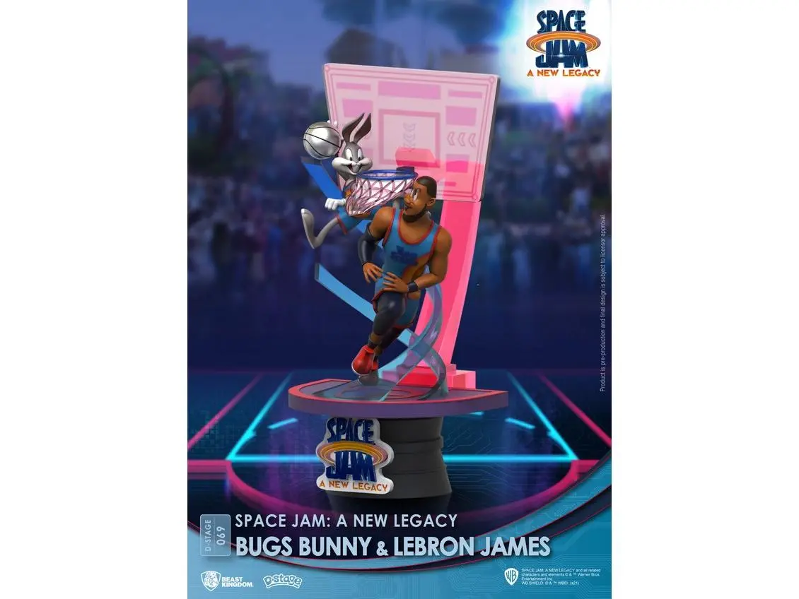 Beast Kingdom DS-069-CB Diorama Stage Action Figures - Space Jam: A Legacy, Bugs Bunny & LeBron James Closed Box Set