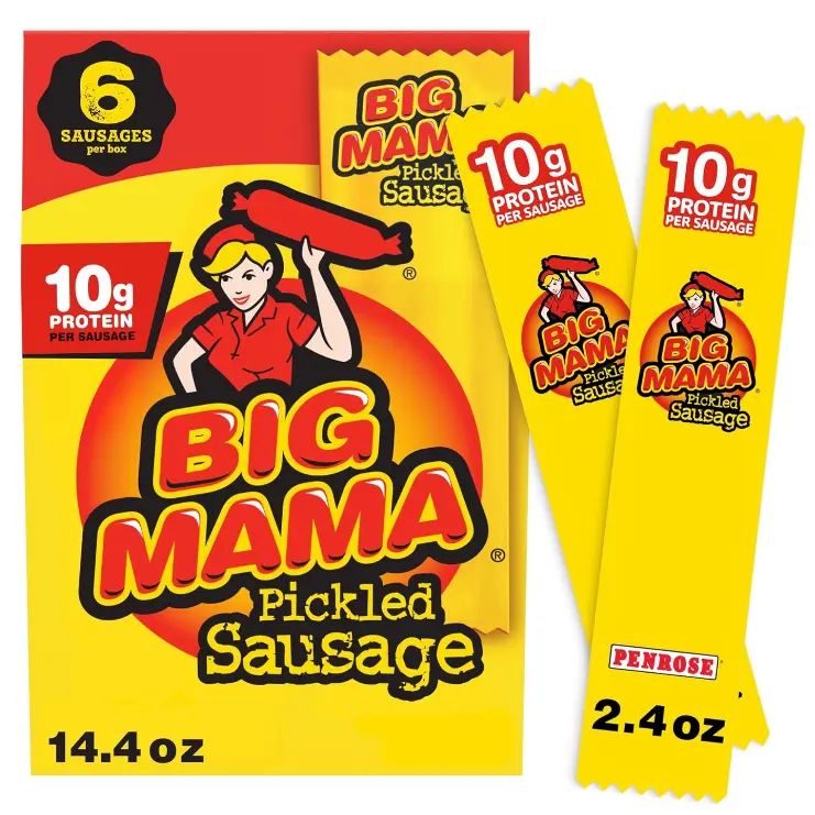 Penrose Big Mama Pickled Sausages, 2.4 oz., 6 Pack