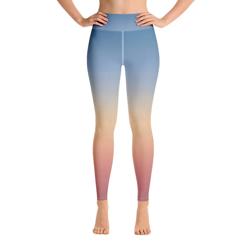 Blue/Orange Ombré LaLa D&C Yoga Leggings