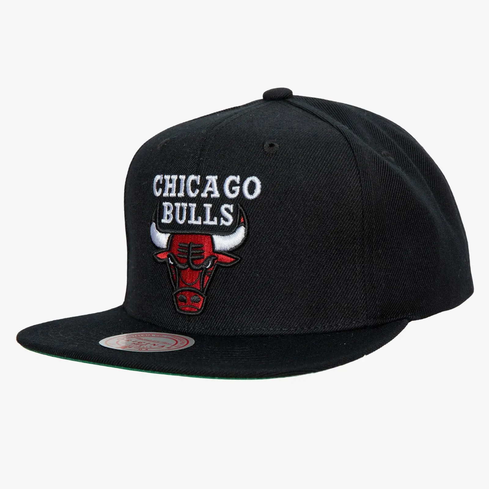 Black Chicago Bulls Hardwood Classics Top Spot Snapback Hat NBA Throwback Cap Adjustable Fan Gear Mitchell & Ness