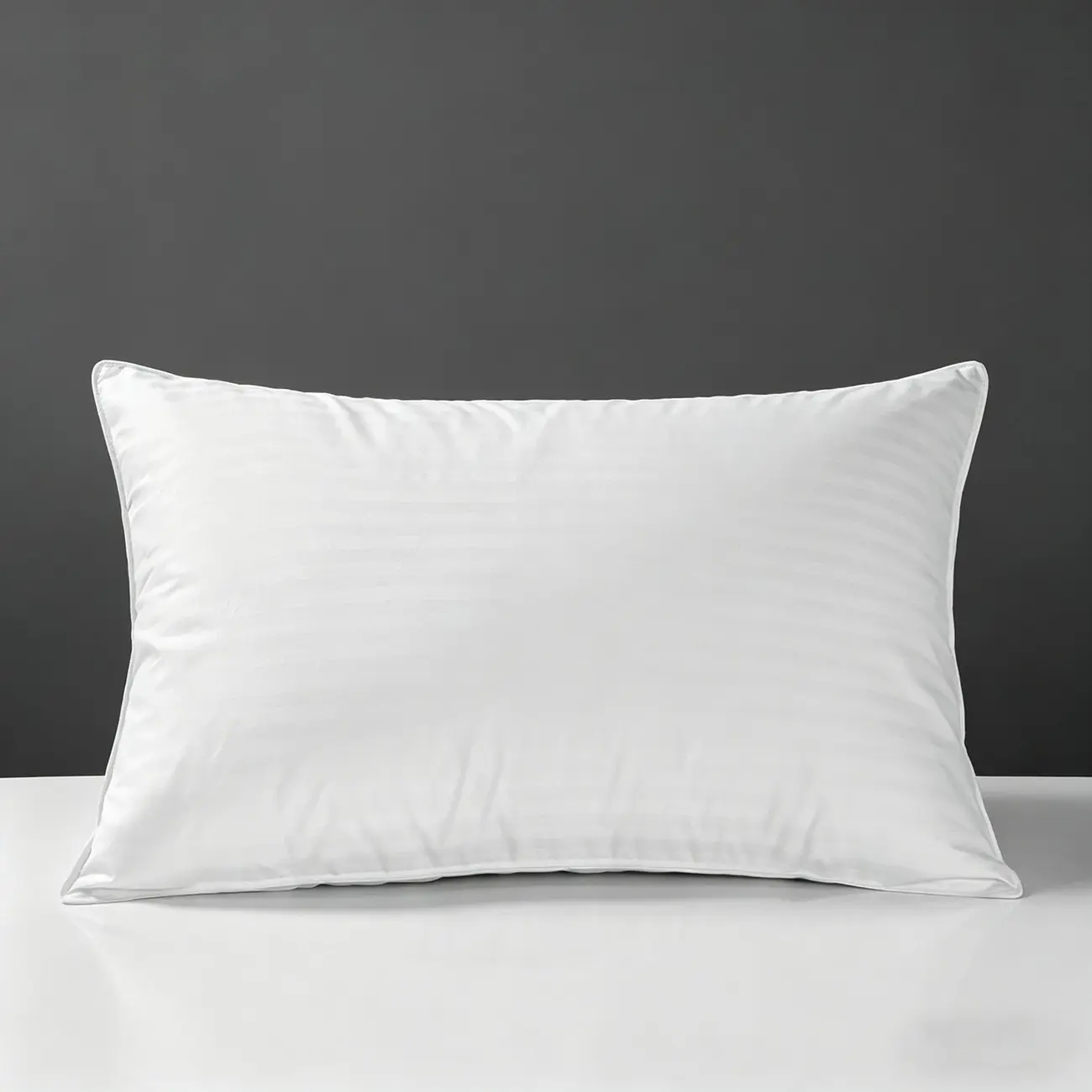 1 pcs Goose Feather and Down Bed Pillows Standard Size, Luxury 3-Chamber Pillows with Soft & Down-Proof Cover, Fluffy Plush Hotel Pillows for Side, Back & Stomach Sleepers