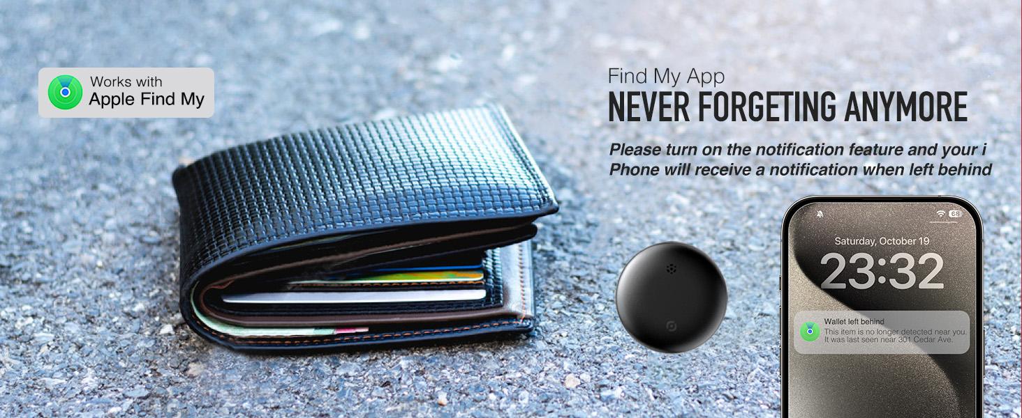 Multifunctional Tracker Tag - Car | Pet | Trunk | Luggage Smart Finder,  Works with Apple Find My ( iOS Only ) Waterproof Bluetooth Tracker Device Locator, Birthday Gift for Men