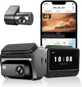 DDPAI Z60 4K Dash Cam Front and Rear UHD 2160P+1080P Car Dashcam with Start Reminder Night Vision 5G WiFi ADAS APP Control Extended 24 Hours Parking Monitor Support 512GB TF Card