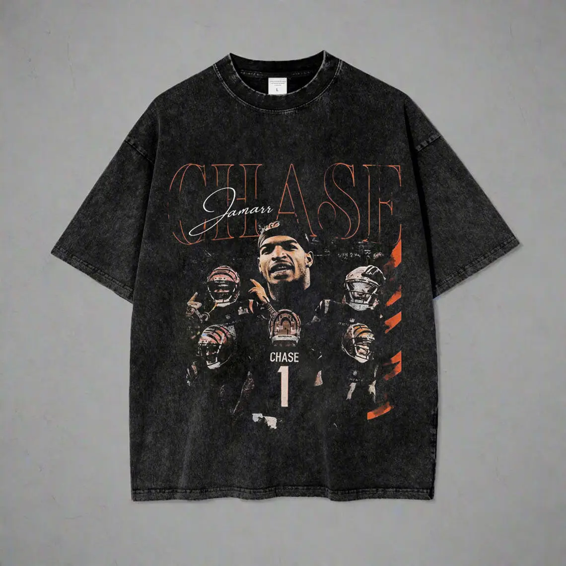 Jamarr Chase Shirt, Vintage Cincinnati Football Classic 90s Graphic Tee, Chase Autograph, Wash T-shirt, Gift for fan, Gift for Him