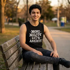 More Melody Less Anxiety – Sleeveless Tank