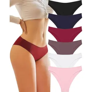 Womens Underwear Cotton Cheeky Panties for Women Cute Stretch Bikini Breathable Panties for Ladies 6Pack