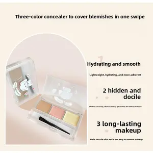 armosu three-color concealer is waterproof and covers spots, acne marks, dark circles, and enhances complexion