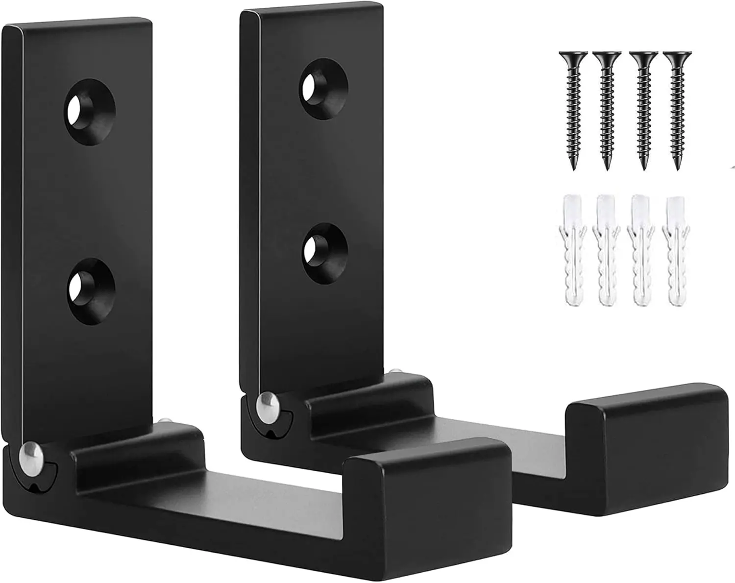 Folding Wall Hook 2 count Folding Coat Hooks for Hanging Heavy Duty Coat & Bag & Backpack & Hat & Headphone Foldable Coat Hooks Wall Mounted Saves Space (Black)