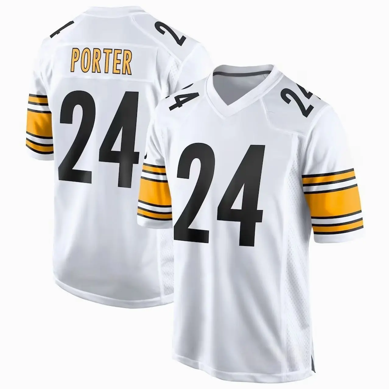 Unisex Football inspired by Porter Jr. 24 Watt Home Game Jersey - Black
