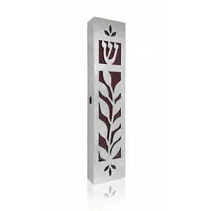 Olive Leaf Mezuzah - Red